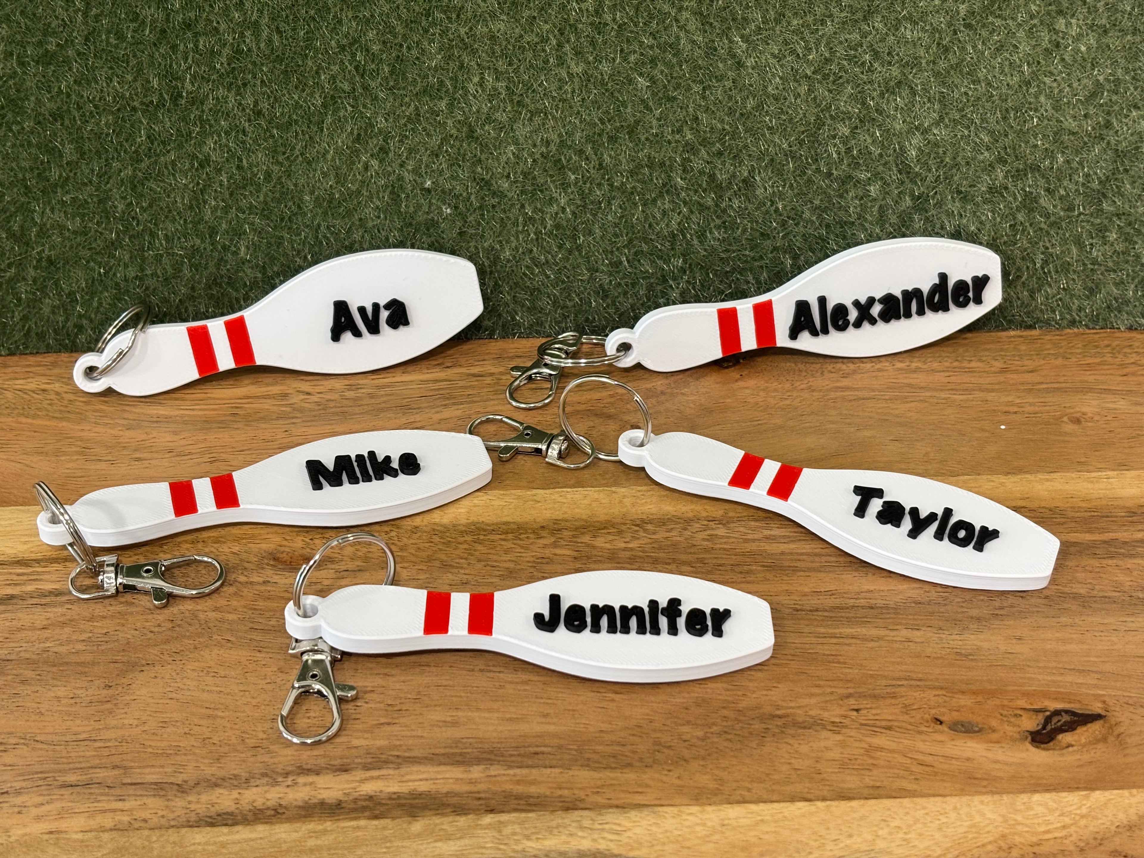 Customizable Bowling Keychain, Bowling Name Tags, Bowling Bag Tags