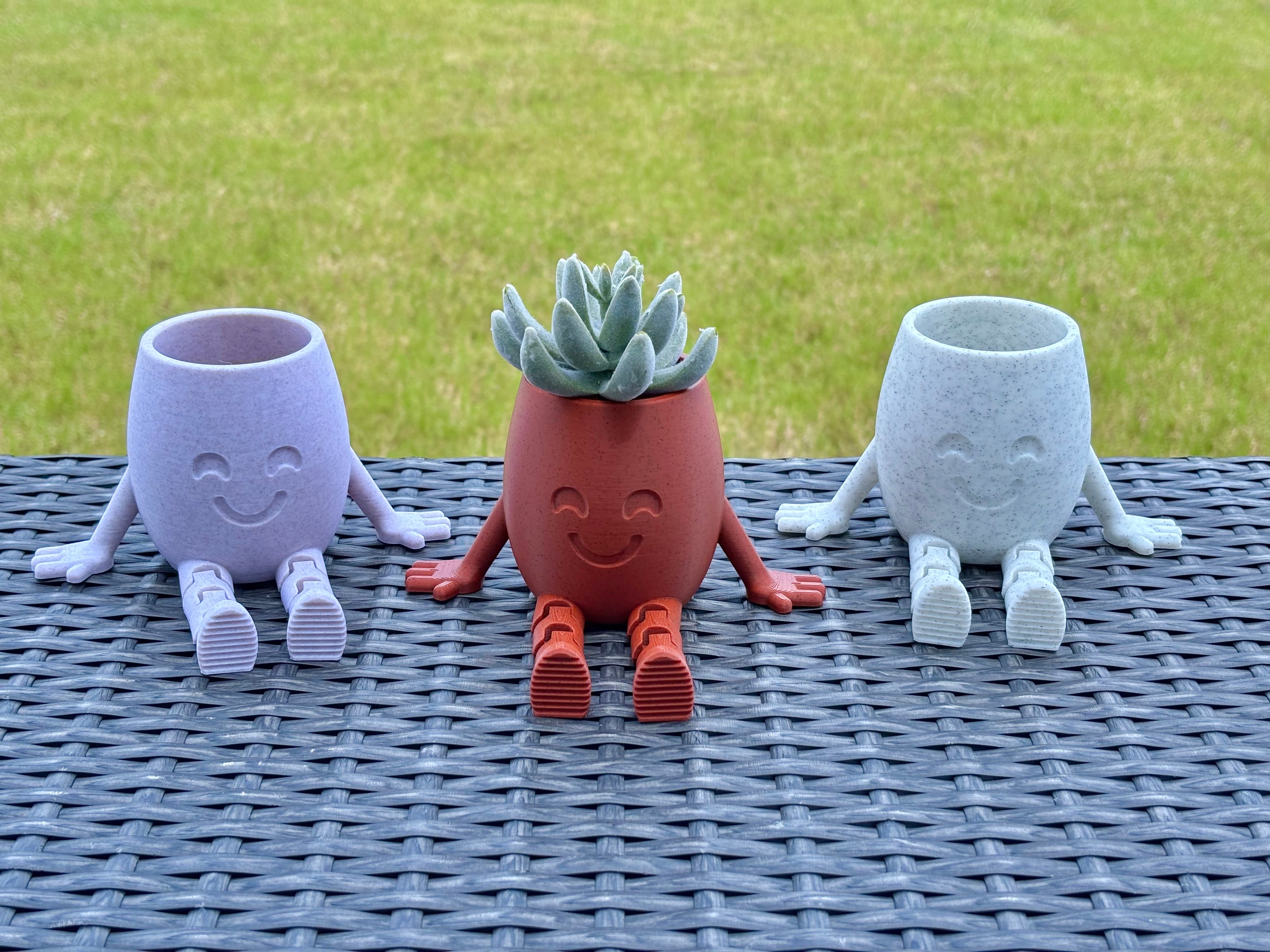 Happy Planter Pot, Succulent Planter, Succulent Pot, Indoor Planter